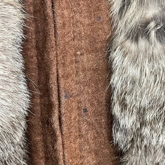 Vintage Crown Colony Furriers Woman’s Genuine China Rabbit Fur Coat Size Small - Picture 3 of 8
